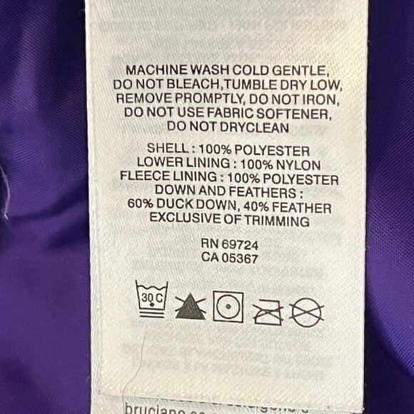 Columbia Snuggly Bunny Bunting baby snowsuit 3-6 months down hooded teal purple - Picture 11 of 14